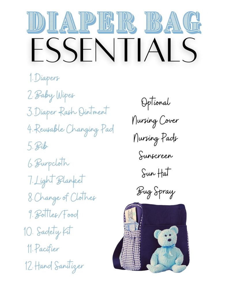 Diaper bag checklist