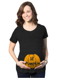 Lil Pumpkin maternity halloween shirt