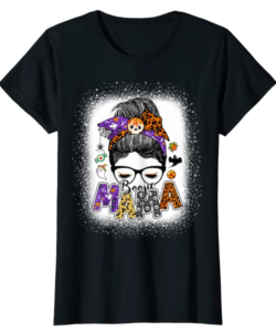 Messy bun Halloween shirt